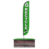 Image of Recycle Here Feather Flag Green