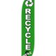 Recycle Here Feather Flag Green