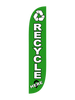 Image of Recycle Here Feather Flag Green