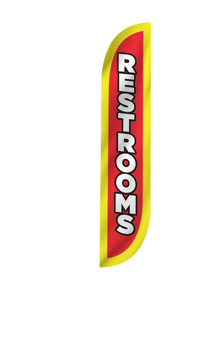 Restrooms Feather Flag