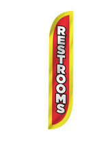 Restrooms Feather Flag