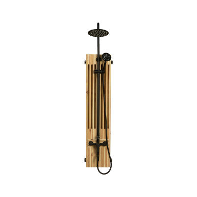 Torrent Rinse Outdoor Wall Shower – Matte Black Finish