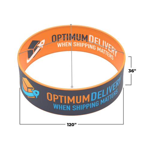 20x20 Trade Show Booth with Hanging Banner