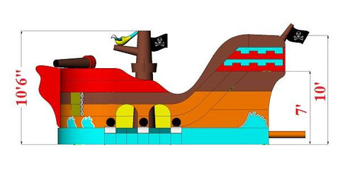 11'H Pirate Ship (Dry) by MoonWalk USA