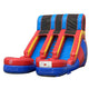 15'H Dual Lane Red n Blue Slide by Eagle Bounce