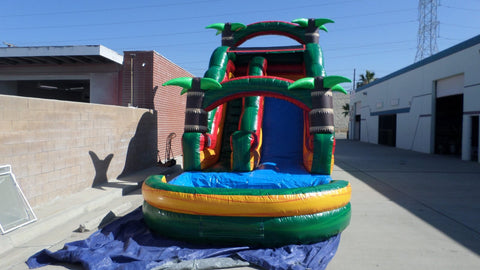 Tropical Water Slide W123 by Ultimate Jumpers