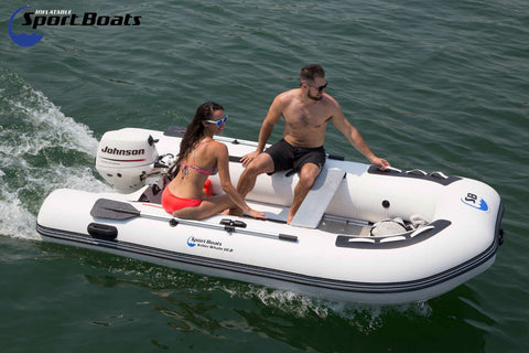 Killer Whale 10.8′ Inflatable Fishing Boat | Aluminum Floor Dinghy