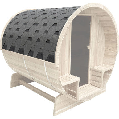 Weather-Resistant Bitumen Roof Shingle Replacement for Barrel Saunas - 71 x 72 x 75 Inches - Gray