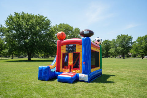 5 X Sport Combo Marble Commercial Inflatable Bounce House Combo - CO2324-1M