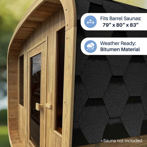 Square Sauna Roof Shingle Replacement Kit – Fits 79 x 80 x 83 in. Saunas – Black