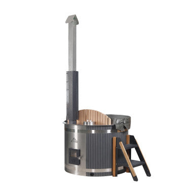 Stainless Steel Hot Tub & Cold Plunge Tub – Wood-Fired Heater – 1-3 People