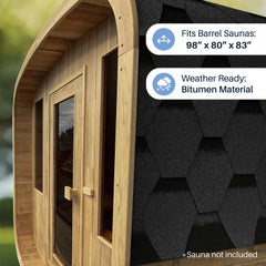 Square Sauna Roof Shingle Replacement Kit – Fits 98 x 80 x 83 in. Saunas – Black