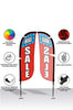 Image of Sale Feather Flag - Variety 3-Pack w/ Ground Spike Pole Set