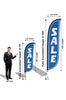 Image of Sale Feather Flag - Variety 3-Pack w/ Ground Spike Pole Set