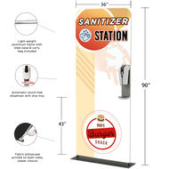 Custom Banner Stand Hand Sanitizer Dispenser Station