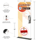 Custom Banner Stand Hand Sanitizer Dispenser Station