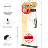 Image of Custom Banner Stand Hand Sanitizer Dispenser Station