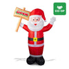 Image of 6ft Santa Lawn Inflatable with "Open" Sign