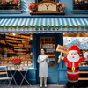 Image of 6ft Santa Advertising Inflatable with "Sale" Sign