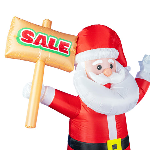 6ft Santa Advertising Inflatable with "Sale" Sign