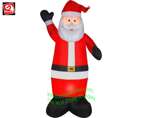 7' Gemmy Airblown Inflatable Santa Claus Waiving Right Hand