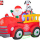 6' Gemmy Airblown Inflatable Christmas Santa Driving VINTAGE Fire Truck