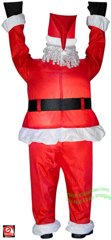 6.5' Gemmy Airblown Santa Hanging From Gutter