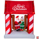 7' Santa & Mrs. Claus Sitting On Porch Swing Scene by Gemmy Inflatables