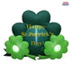 5' Air Blown Inflatable Happy St. Patrick's Day Shamrocks by Gemmy Inflatable