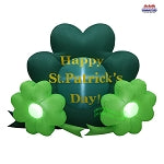 5' Air Blown Inflatable Happy St. Patrick's Day Shamrocks
