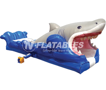 14'H Shark Big Bite Surf & Slide by Cutting Edge