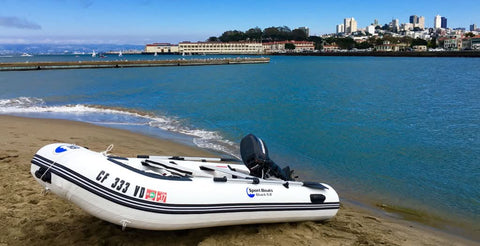 White Marlin 9.8′ Inflatable Fishing Boat | EVA Teak Deck Air Floor