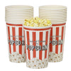 Image of Small Disposable Popcorn Buckets - Red and White (46 Oz)
