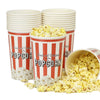 Image of Small Disposable Popcorn Buckets - Red and White (46 Oz)