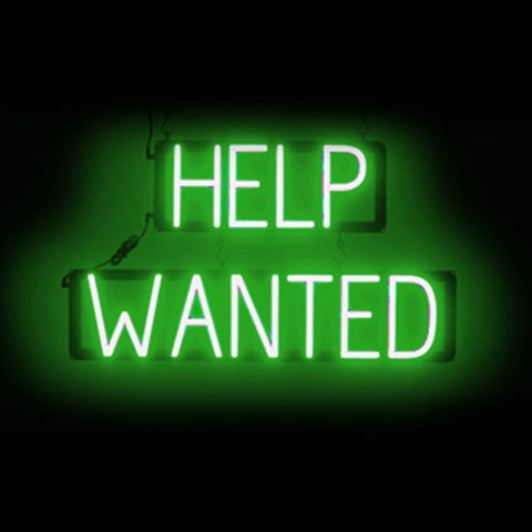 SpellBrite "HELP WANTED" Neon LED Sign