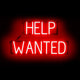SpellBrite "HELP WANTED" Neon LED Sign