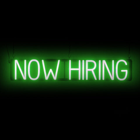 SpellBrite "NOW HIRING" Neon LED Sign