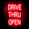 Image of SpellBrite "DRIVE THRU OPEN" Neon LED Sign