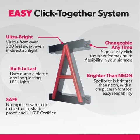 SpellBrite "NOW HIRING" Neon LED Sign