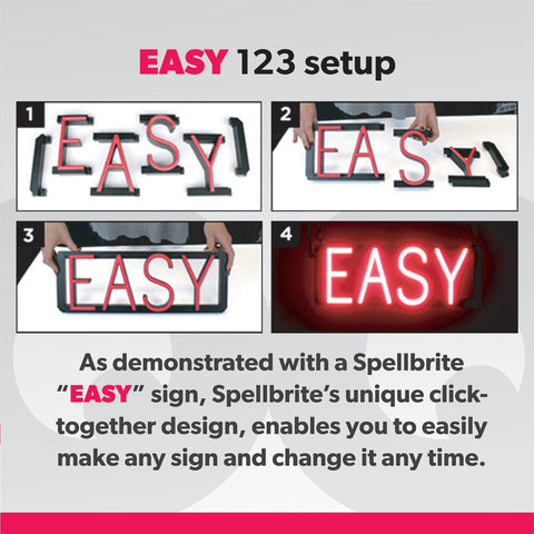 SpellBrite "OPEN 24 HRS" Neon LED Sign