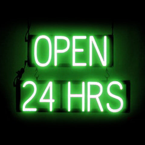 SpellBrite "OPEN 24 HRS" Neon LED Sign