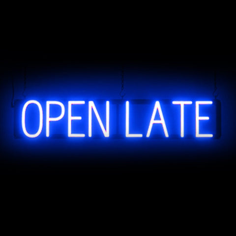 SpellBrite "OPEN LATE" Neon LED Sign