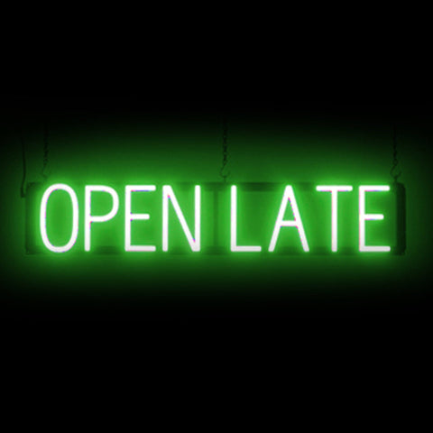 SpellBrite "OPEN LATE" Neon LED Sign