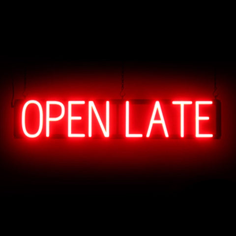 SpellBrite "OPEN LATE" Neon LED Sign