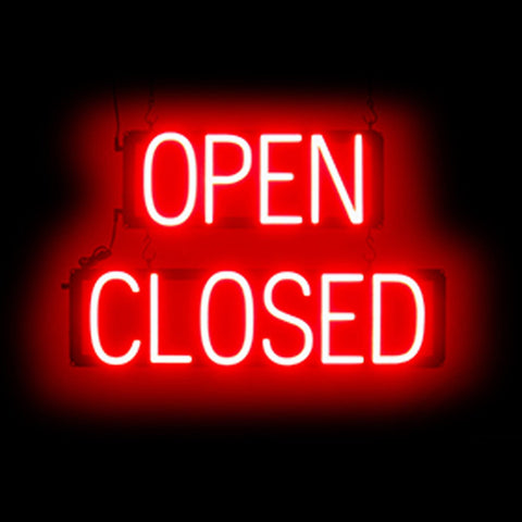 SpellBrite "OPEN/CLOSED" Neon LED Sign