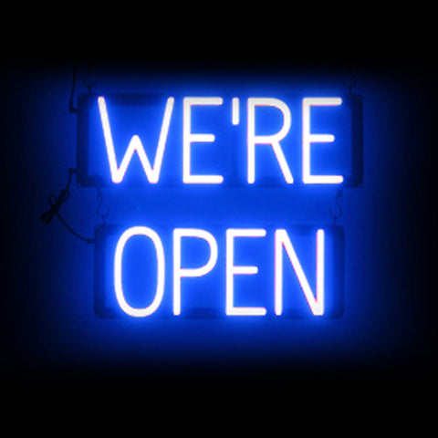 SpellBrite "WE'RE OPEN" Neon LED Sign