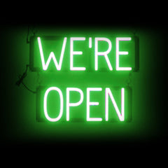 SpellBrite "WE'RE OPEN" Neon LED Sign