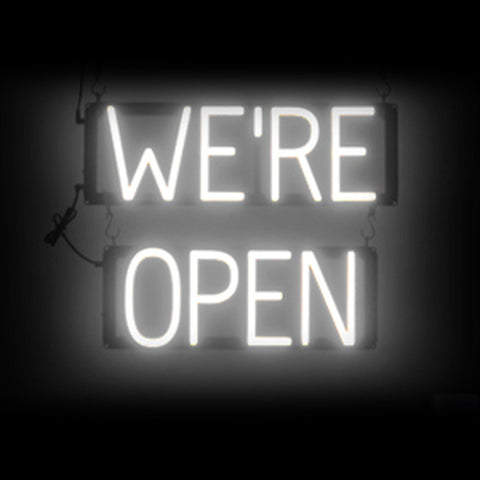 SpellBrite "WE'RE OPEN" Neon LED Sign