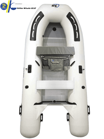 Killer Whale 10.8′ Inflatable Fishing Boat | Aluminum Floor Dinghy