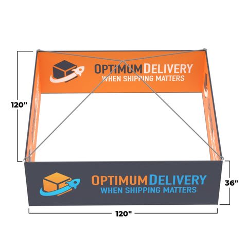 20x20 Trade Show Booth with Hanging Banner
